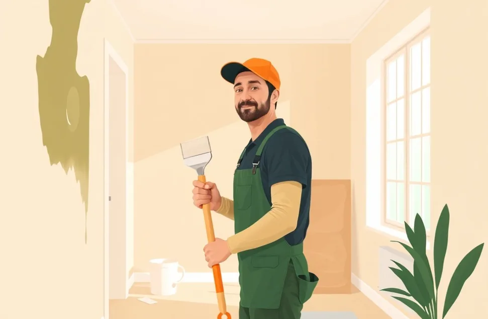 Intérieur rénové après travaux de peinture à Fourmies